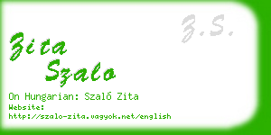 zita szalo business card